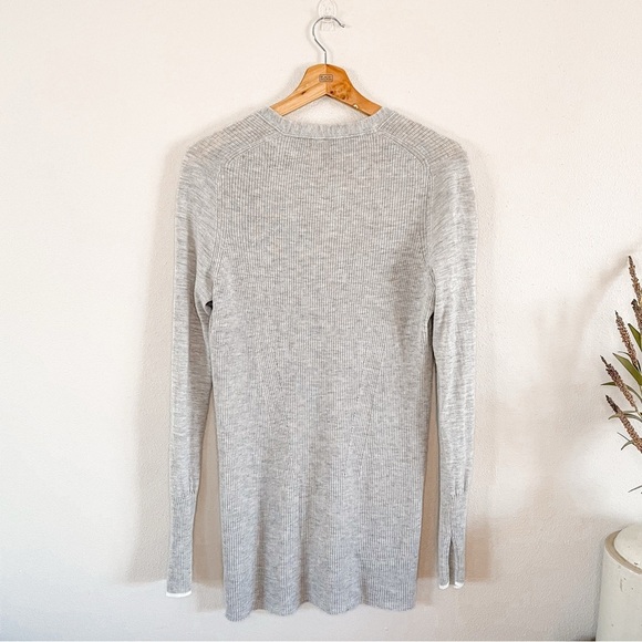 rag & bone | 100% Cashmere Button Down Ribbed Grey Cardigan - Picture 4 of 8